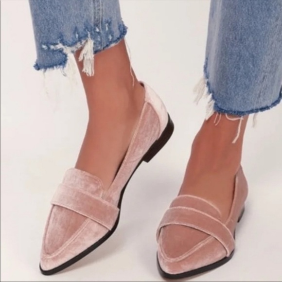 Sole Society Shoes - Sole Society | Blush Velvet Edie Loafers